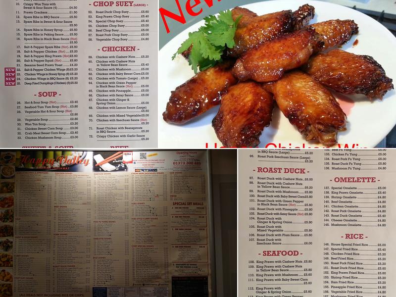 Happy Valley Menu