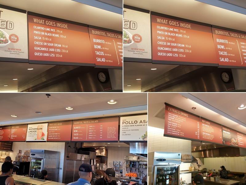 Chipotle Mexican Grill Menu