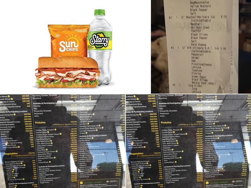 Subway Menu
