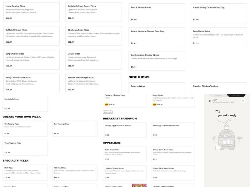 Kountry Korner Muenster Menu