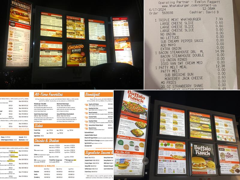 Whataburger Menu