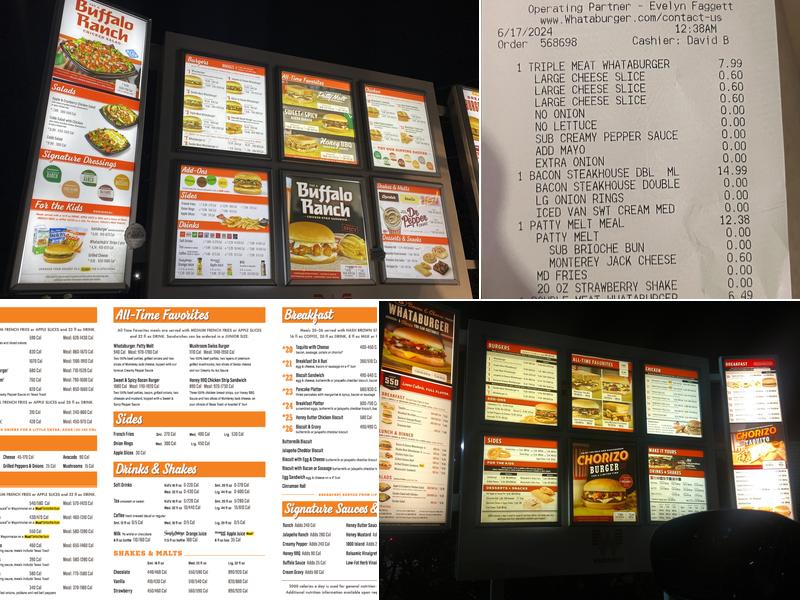 Whataburger Menu