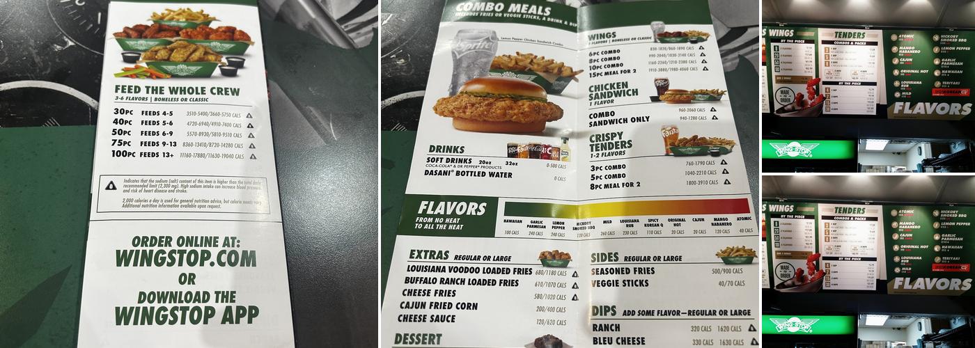 Wingstop Menu