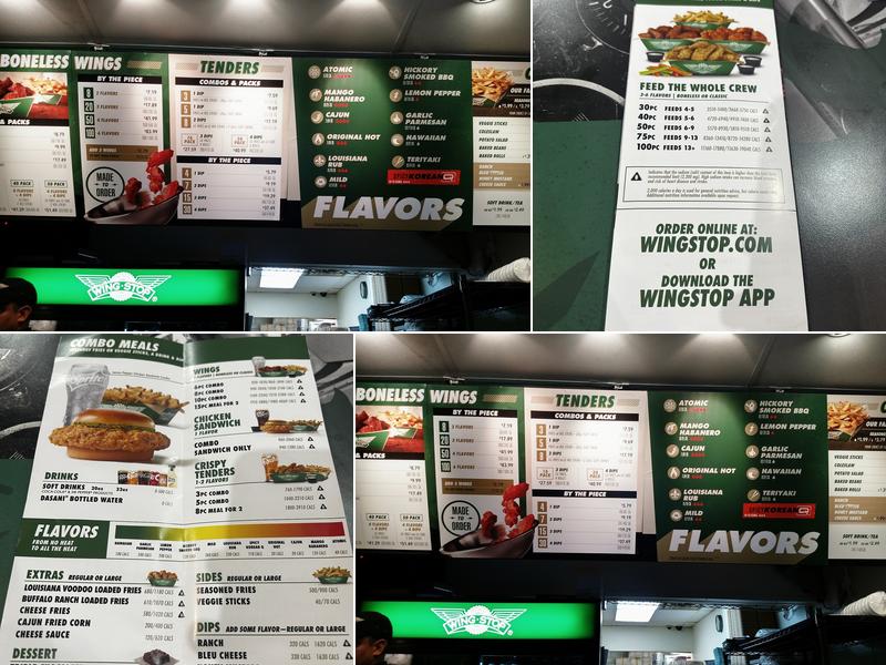 Wingstop Menu