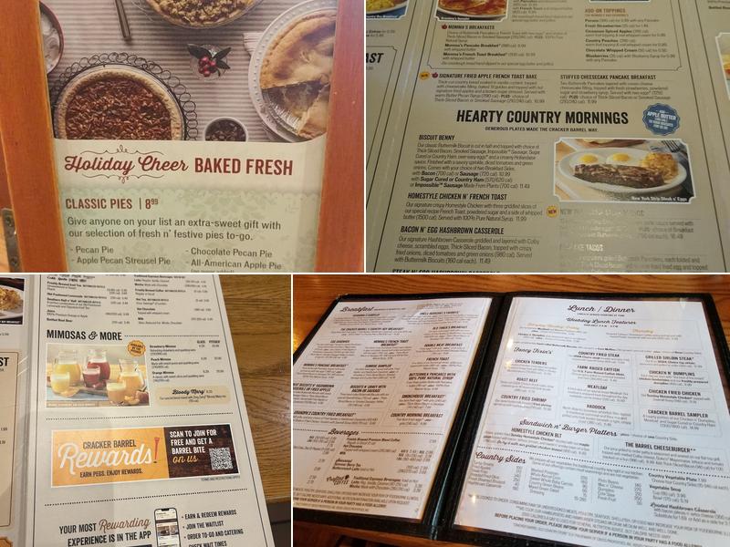 Cracker Barrel Old Country Store Menu