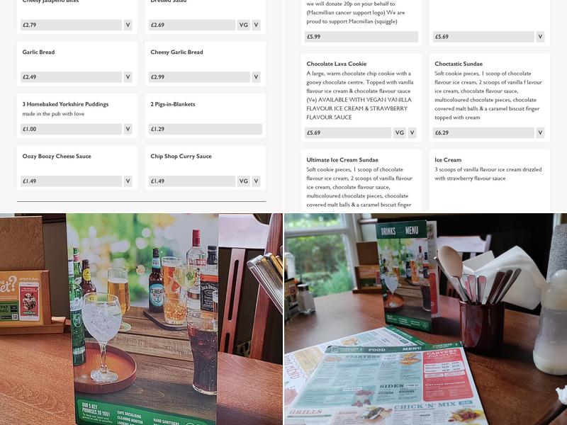 Riverside Farm, Greene King Pub & Carvery Menu