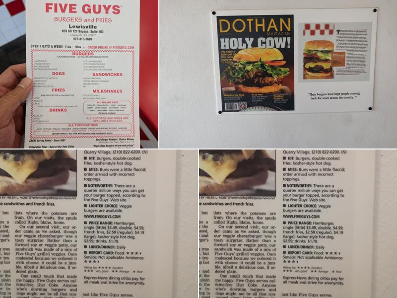 Five Guys Menu