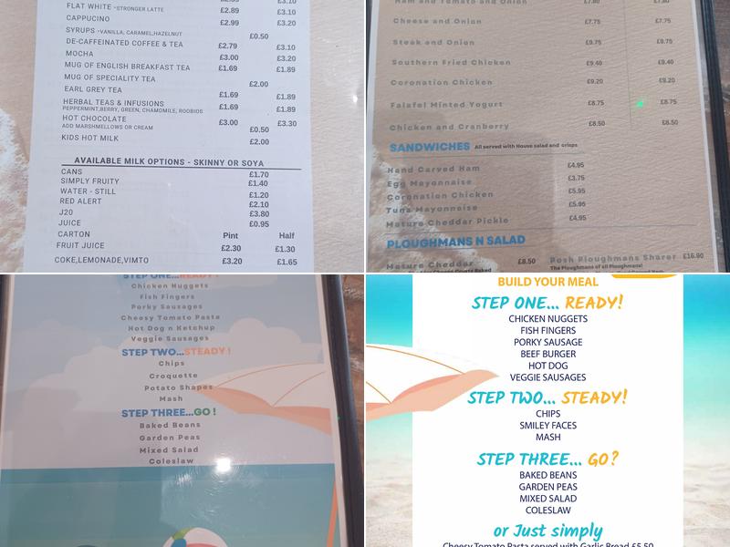 Sundowner Beach Bar at Beachside Holiday Park Menu
