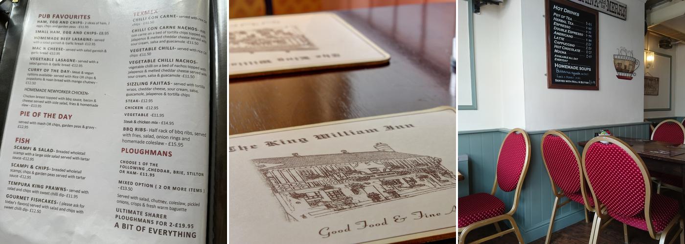 King William Inn Menu