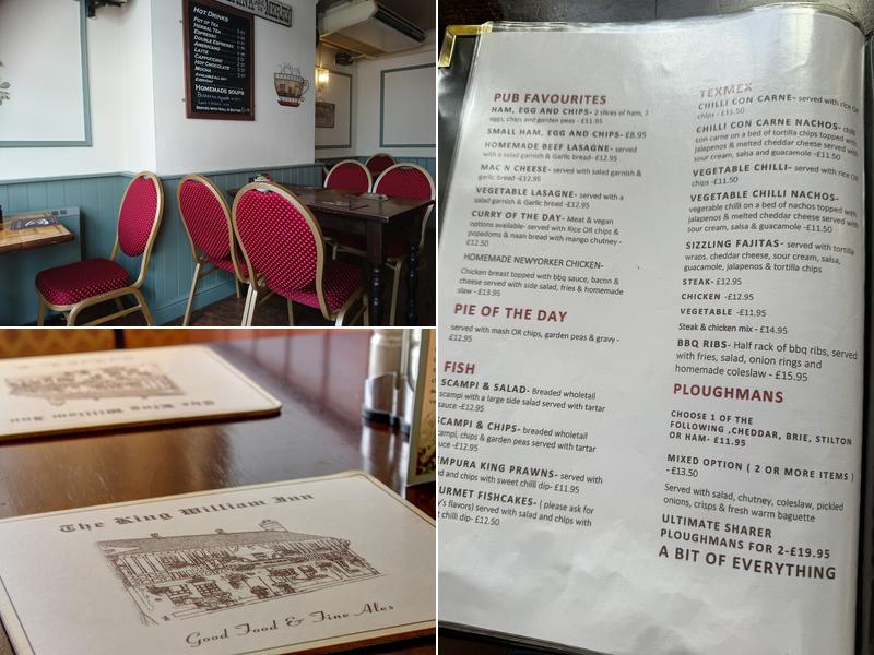 King William Inn Menu