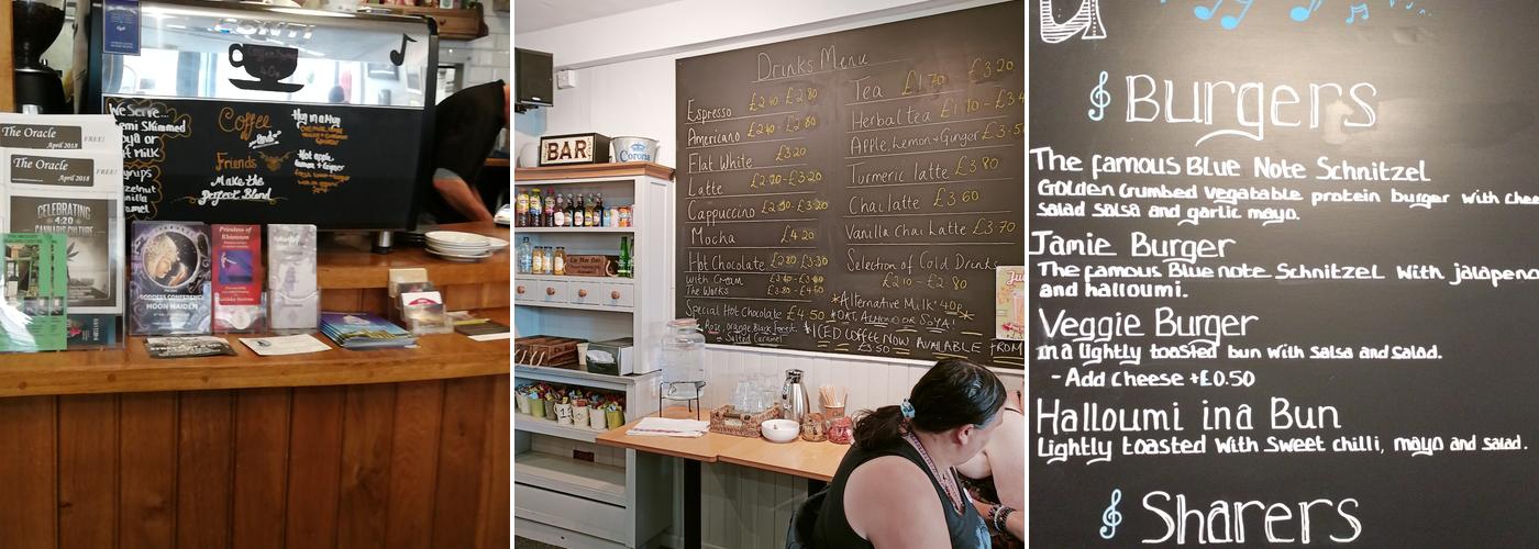 The Blue Note Cafe Menu