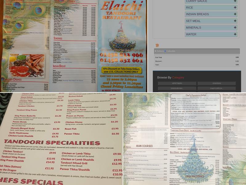 Elaichi Tandoori Menu