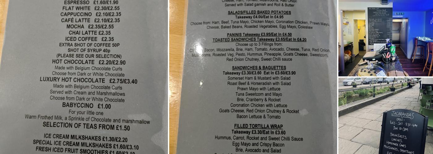 Jacarandas Menu