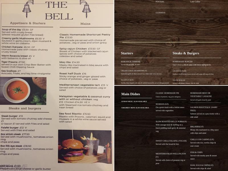 The Bell Inn Menu