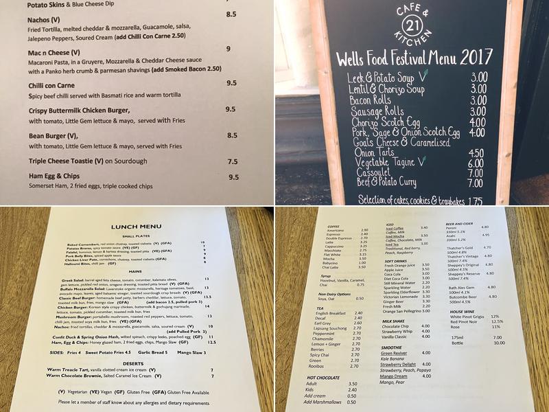 Twentyone Menu