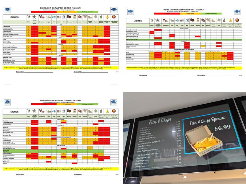 Deep Blue Fish & Chips Menu