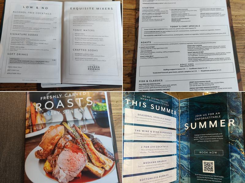 Swan Woburn Sands Menu