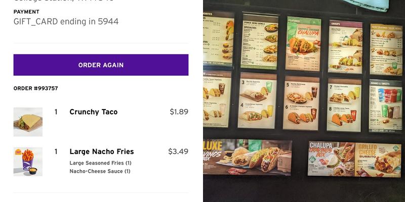 Taco Bell Menu
