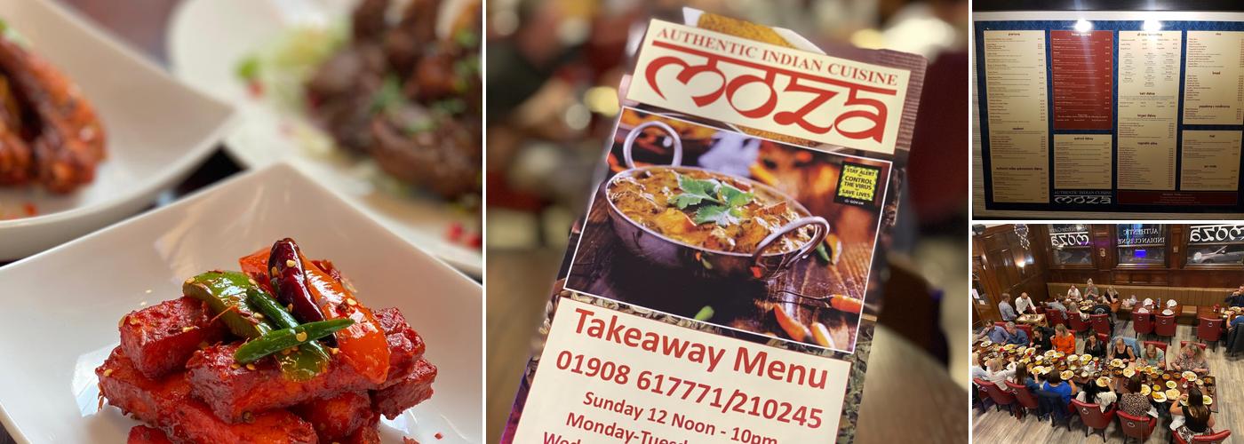 Moza Indian Restaurant, Newport Pagnell Menu