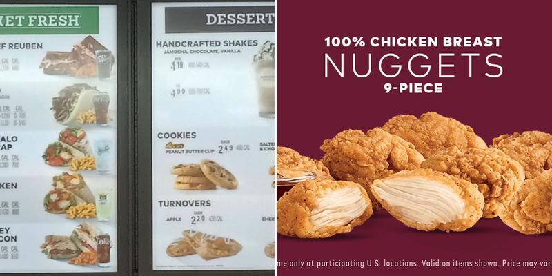 Arby's Menu