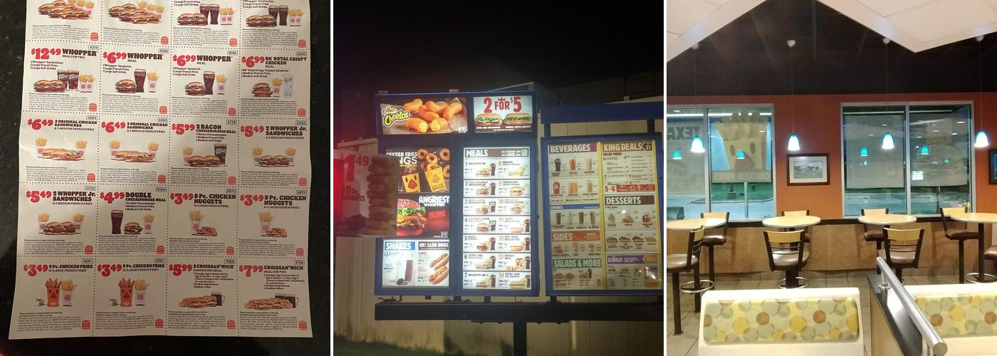 Burger King Menu