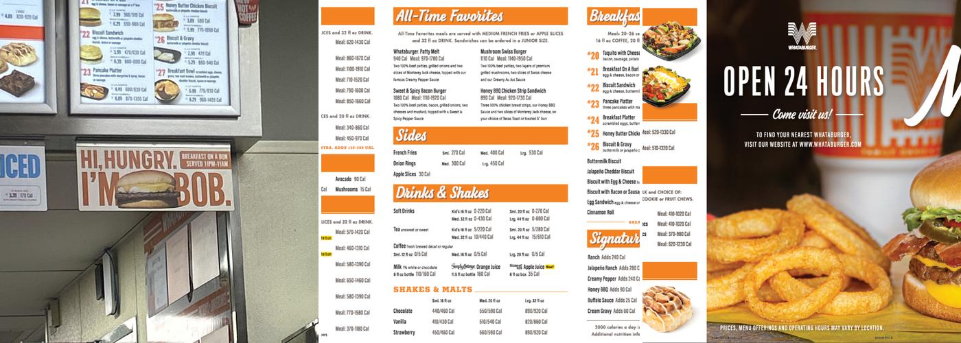 Whataburger Menu