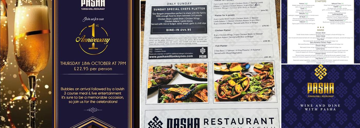 Pasha Turkish Grill Restaurant Menu