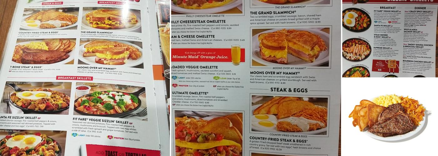 Denny's Restaurant Menu