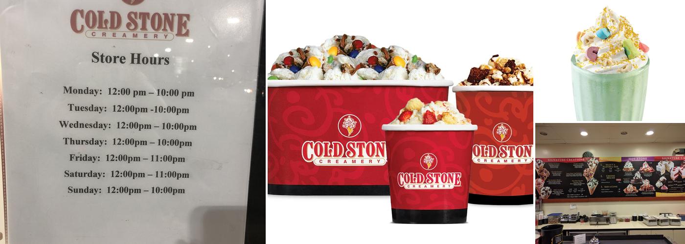 Cold Stone Creamery Menu