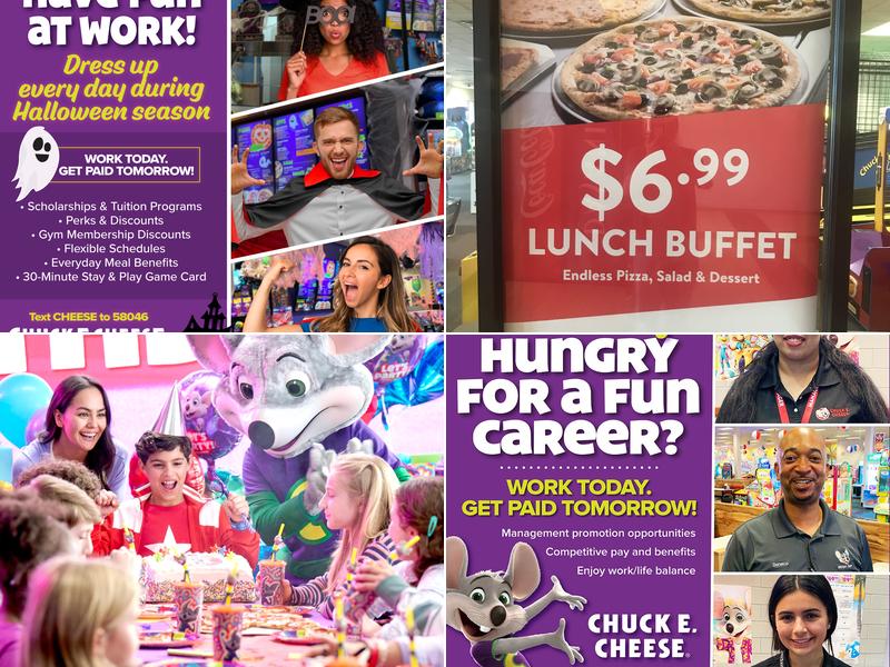 Chuck E. Cheese Menu