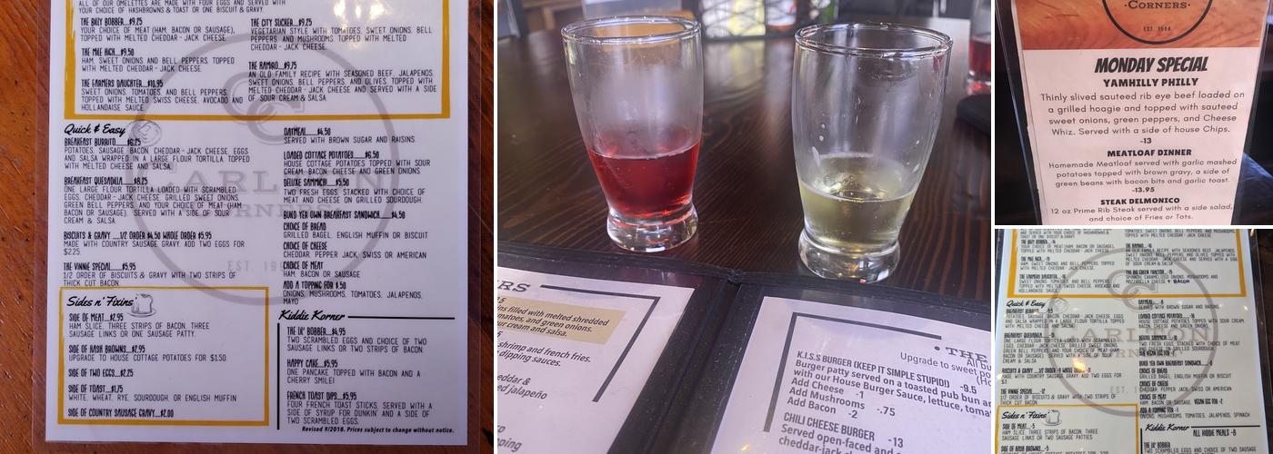 Carlton Corners Menu