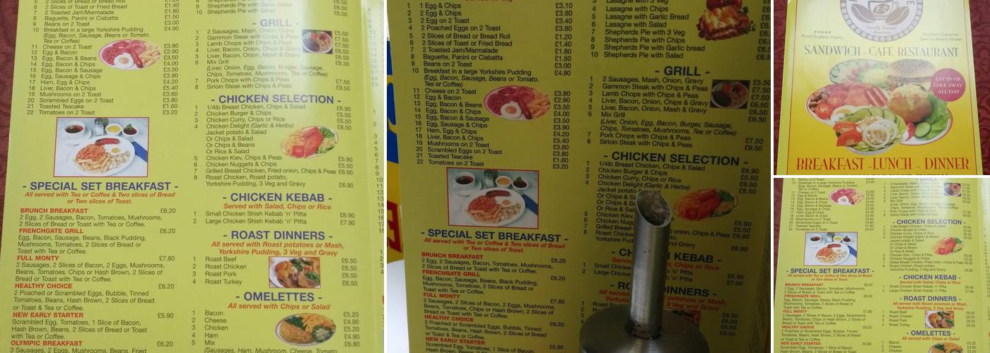 Frenchgate Cafe Menu