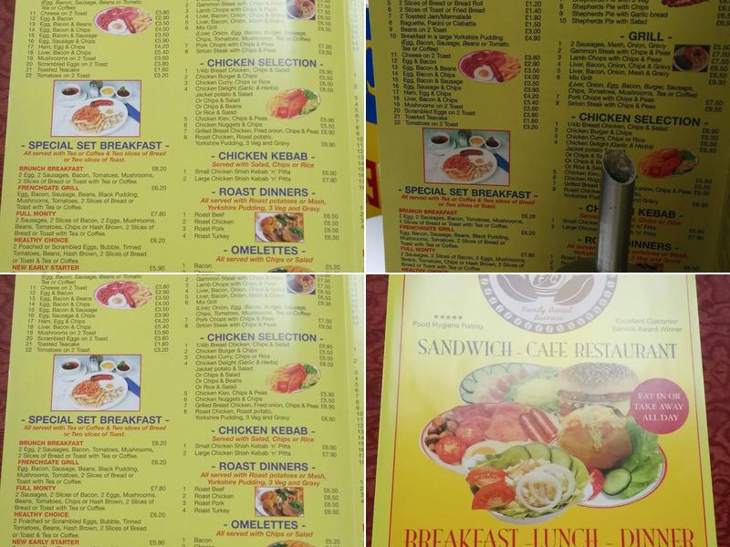 Frenchgate Cafe Menu