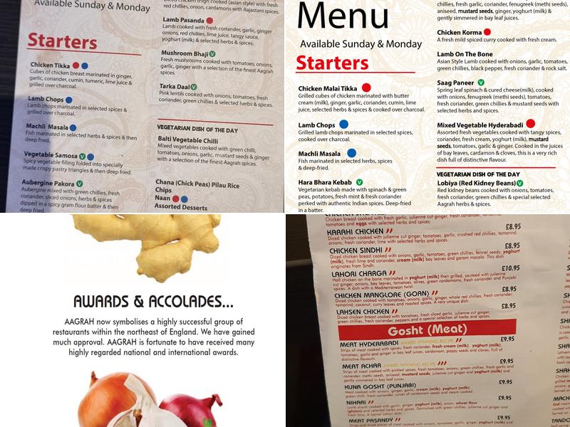 Aagrah Doncaster - Kashmiri Restaurant Menu