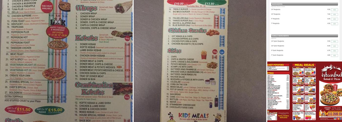 Istanbul Kebab & Pizza Menu