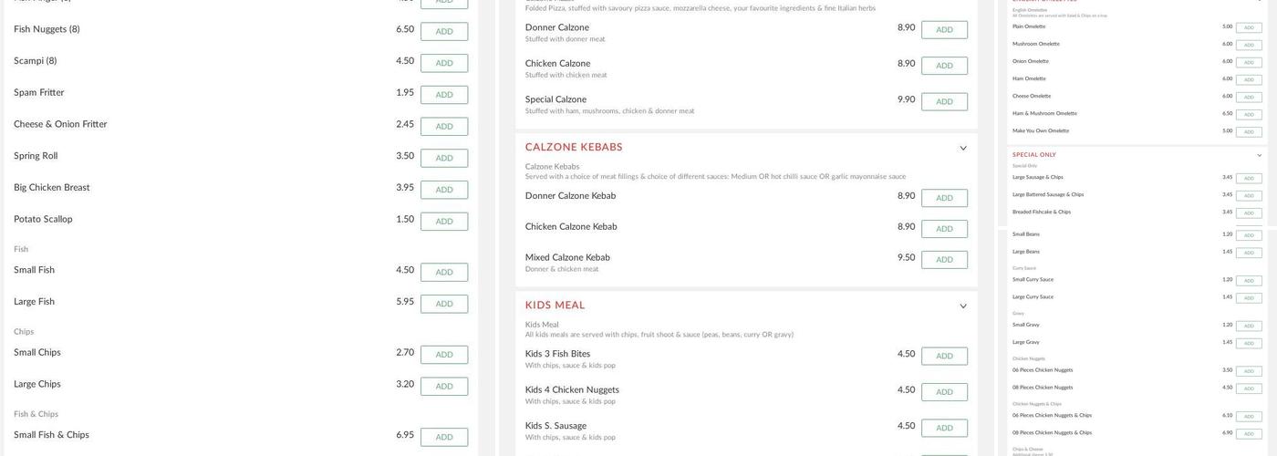 Wilkinson Road Takeaway Menu