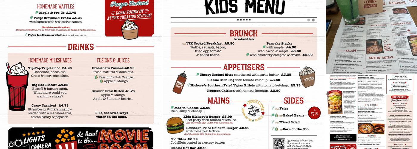 Hickory's - Burton Green Menu