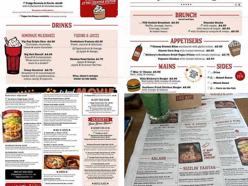 Hickory's - Burton Green Menu