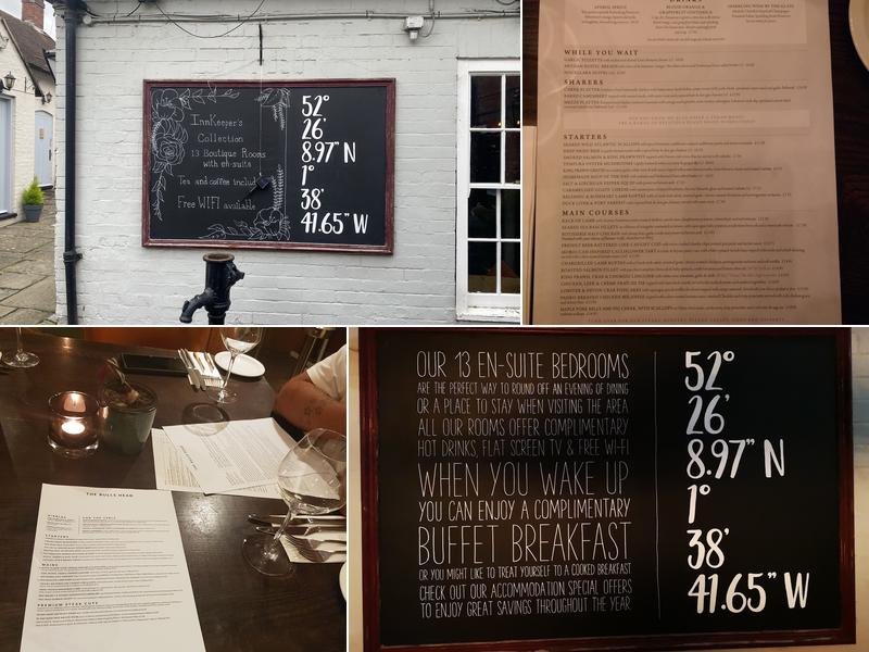 Bulls Head Meriden Coventry Menu