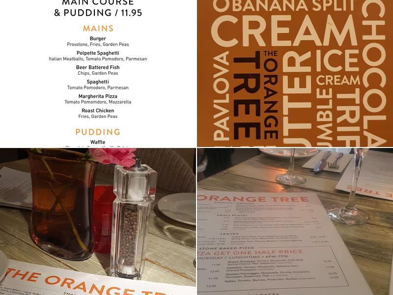 The Orange Tree Menu