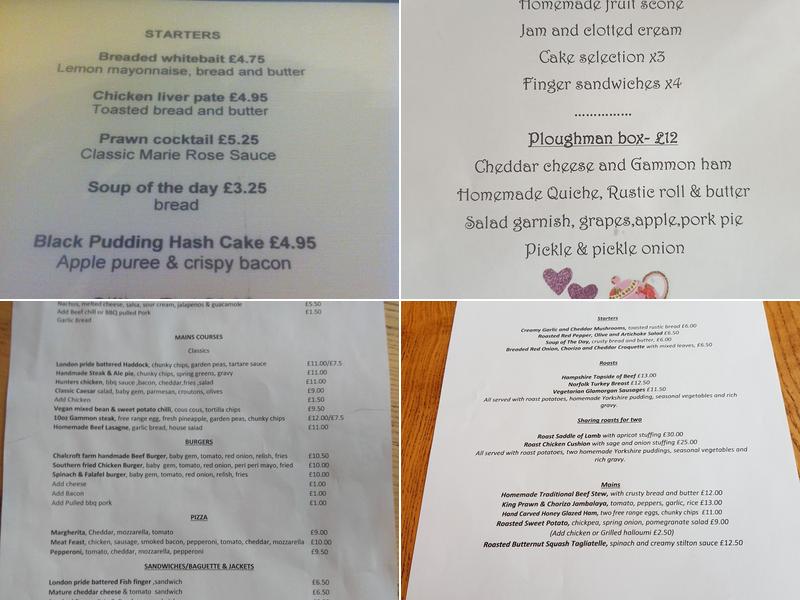 The Ship & Bell Menu