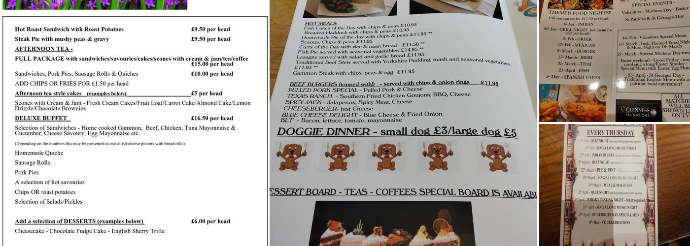 Travellers Inn Menu