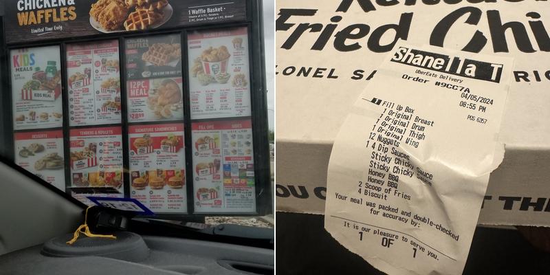 KFC Menu