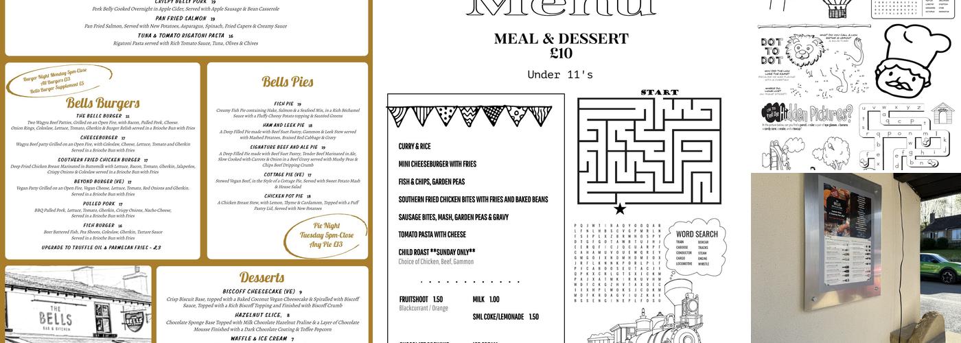 The Bells Bar & Kitchen Menu