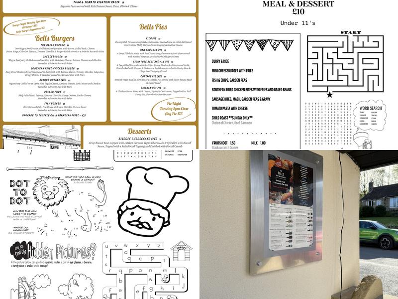 The Bells Bar & Kitchen Menu