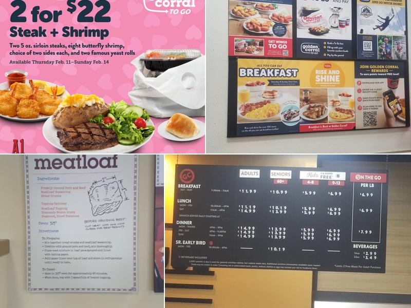 Golden Corral Buffet & Grill Menu