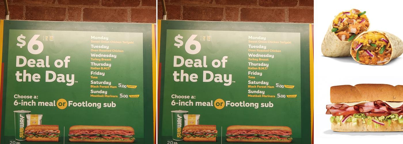 Subway Menu