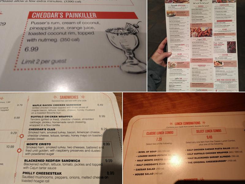 Cheddar's Scratch Kitchen Menu