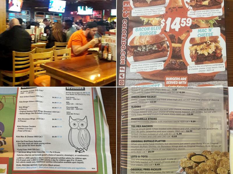 Hooters Menu
