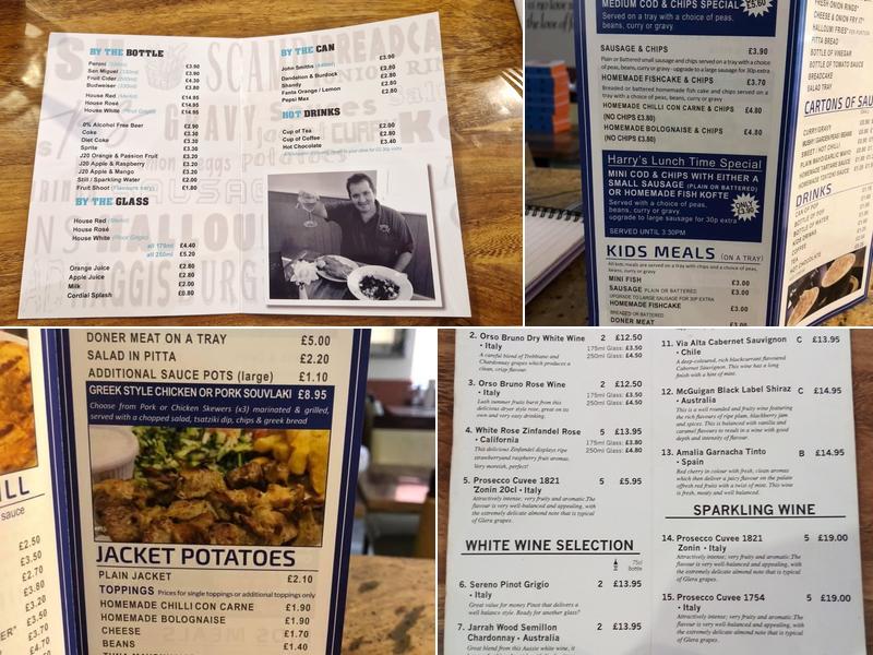 Harrys Fish Bar and Restaurant Menu